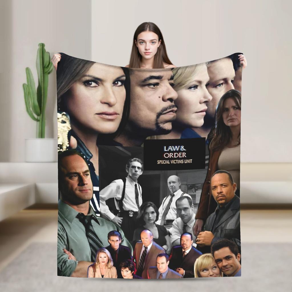 Warm Soft Blanket Camping Law Order SVU Bedding Throws  Flannel Bedspread For Outdoor Fashion Sofa Bed Cover