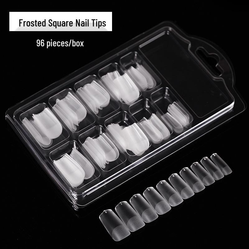 Transparent Frosted Reusable Nail Extensions - Super Thin No-Trace Nail Art Tips for Women
