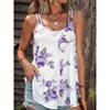 YYFS Women's Fashion Casual Summer Spring Flower Pattern Print Sleeveless Suspenders Blouses & Shirts