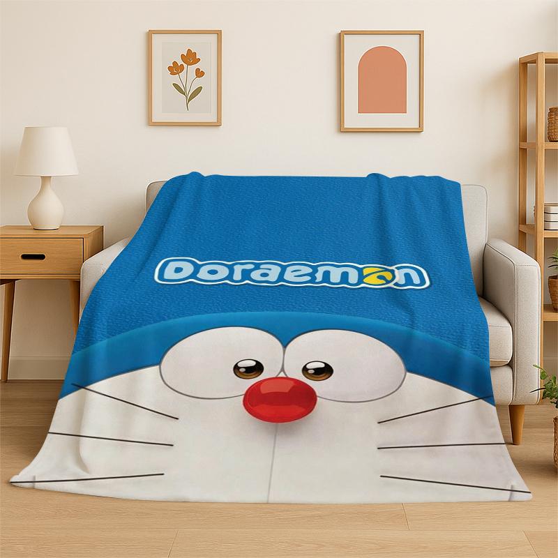Cartoon D-Doraemon Dream Anime Flannel Blanket Soft Warm Throw Blanket for Bedroom Living Room Bed Travel Camping Picnic Kid