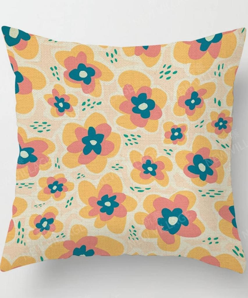 Colorful Floral Patterned Pillow Covers Pattern Cushion Cover Suitable for Sofa Bedroom Car Pillow Cover