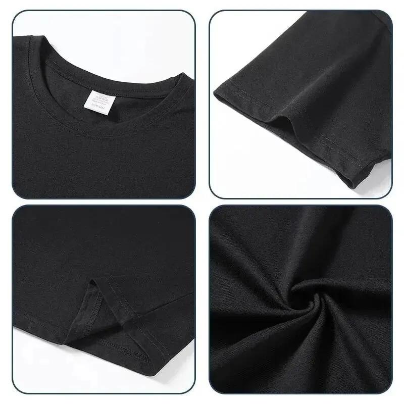 2025 Fashion Knot Band Thai Imported European and American Metal Rock Pure Cotton Short-sleeved Printed Tshirts for Men  Women