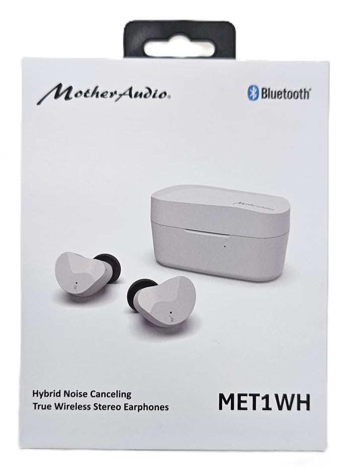 MotherAudio MET1WH TWS Noise Cancelling Bluetooth Wireless Earbuds
