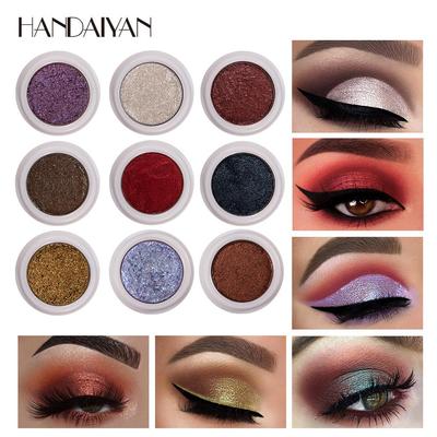 Oční stíny Kovový třpytivý prášek na make-up Paletka Třpytivý pigment Fialové lesklé stíny Jasná profese Kosmetika