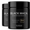 40x Force Capsules Biologiques de Racine de Maca Noire avec Ashwagandha - 40:1 Complément Extrait Puissant pour Hommes