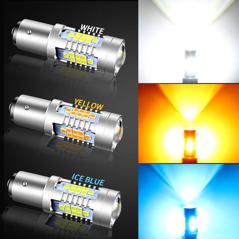 2pcs 30-SMD T20 7440 W21W W21/5W 7443 1156 Ba15s P21W Bau15s PY21W 1157 LED Signal Brake Stop Reverse Light Bulb Amber White