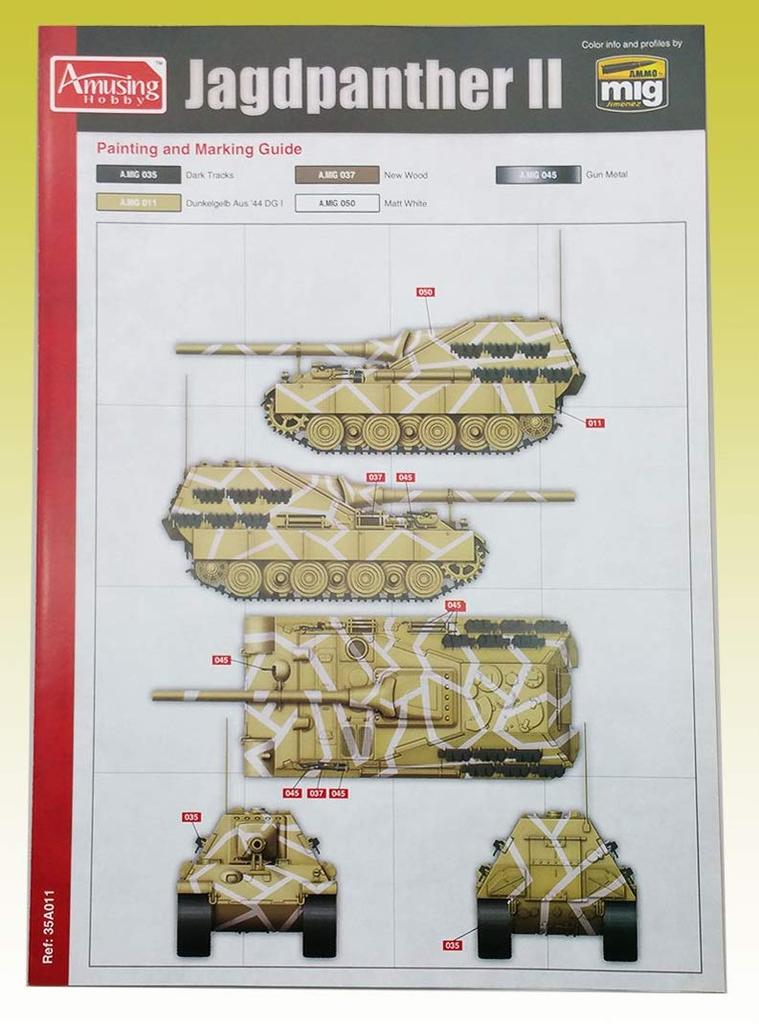 Amusing Hobby 1/35 Scale German Jagdpanther II Tank Destroyer Plastic Model Kit AMH35A011