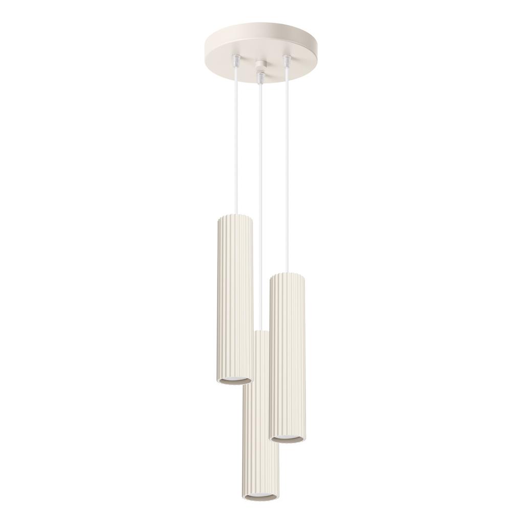 Lampa Wisząca Karbon 3 Gu10 Beżowy Alu Sollux Sl.1595