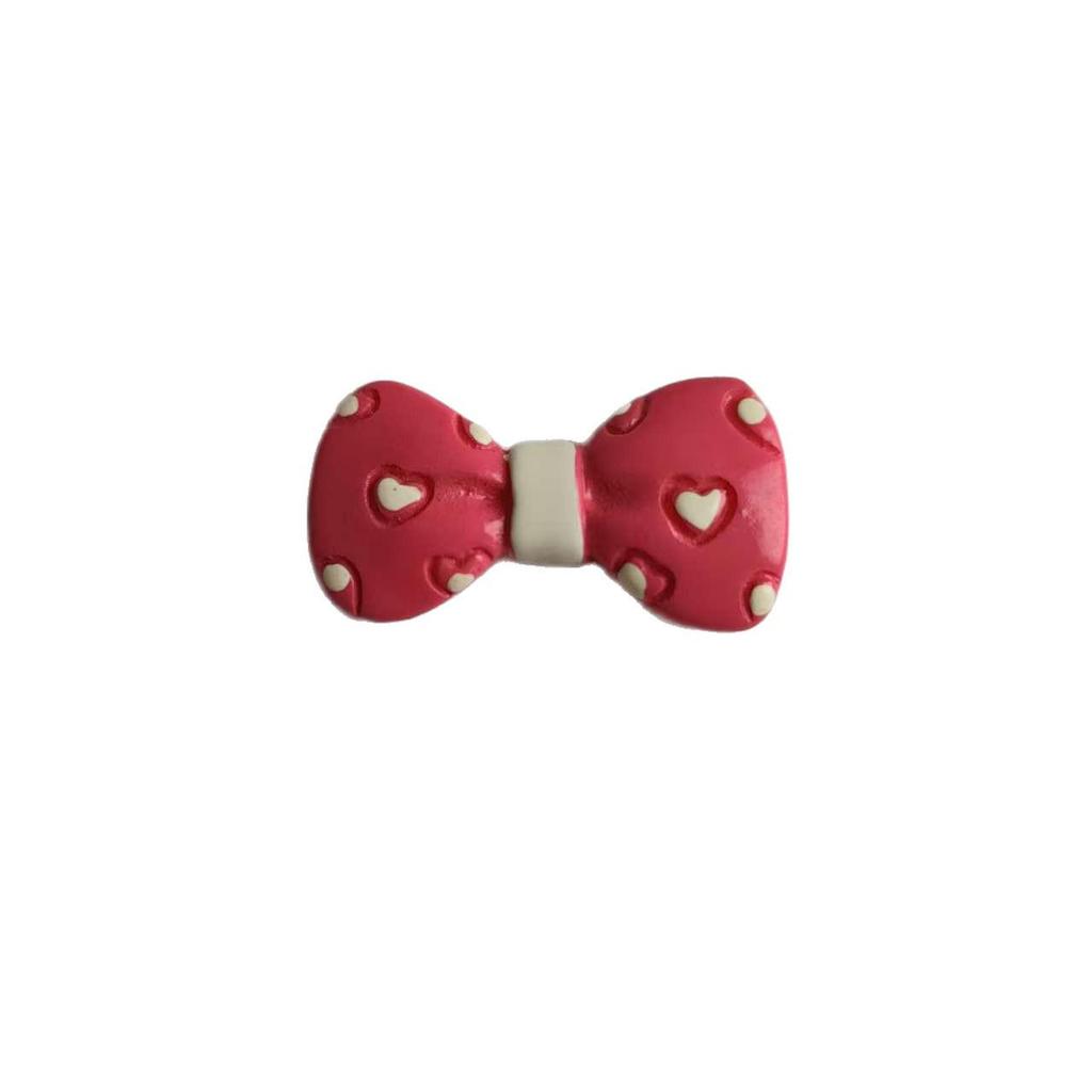 Heart-Shaped Resin Bow Tie Hair and Phone Case Accessories
