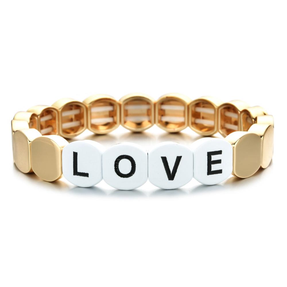 Fashion Bracelet Alloy Paint New Bracelet Honeycomb LOVE Bracelet