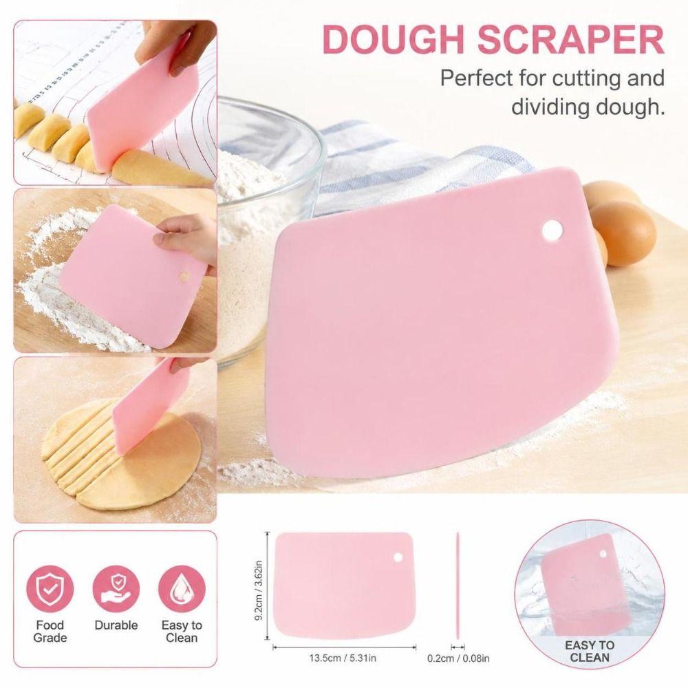 Plastic Pastry Scraper Dough Cutting Cake Cream Scraper Practical Dough Scraper  Cake Decorating
