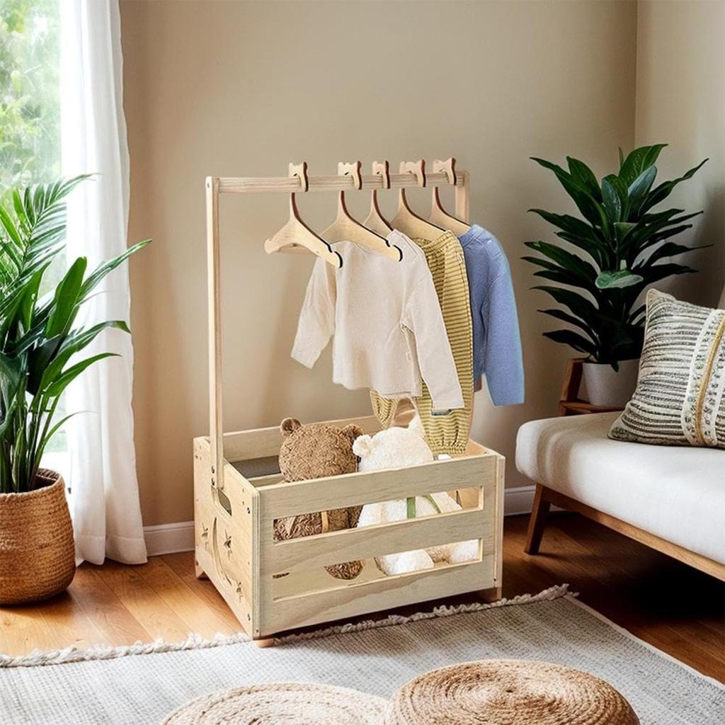 Baby Shower Closet With 5 Pieces Hangers Baby Shower Basket Nursery Organizer For Living Room Bedroom Gender Reveal Celebration