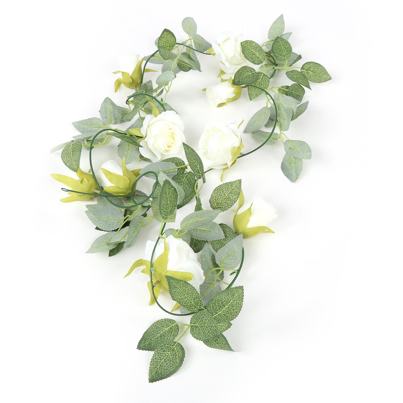 

Цветочные лозы Естественно Романтическая атмосфера Пастельный декор комнаты для внутреннего и наружного украшения Белый белый