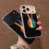 LGBT Rainbow Pride phone case for iPhone 17 17Air 16 15 14 13 12 11 Pro Max Plus Colorful Silver