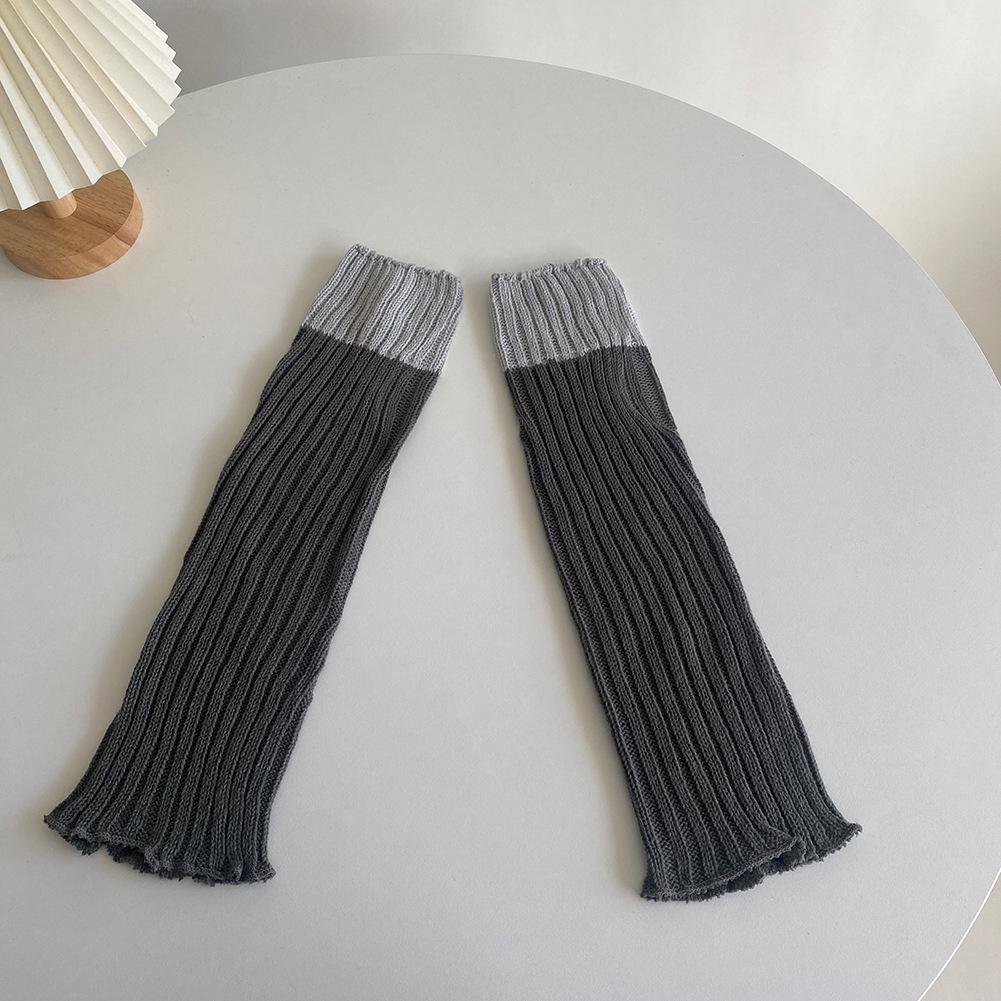 Y2K Harajuku Stil Einfarbige Gestrickte Beinwärmer: Warme lange Socken & Überschuhe für Herbst/Winter