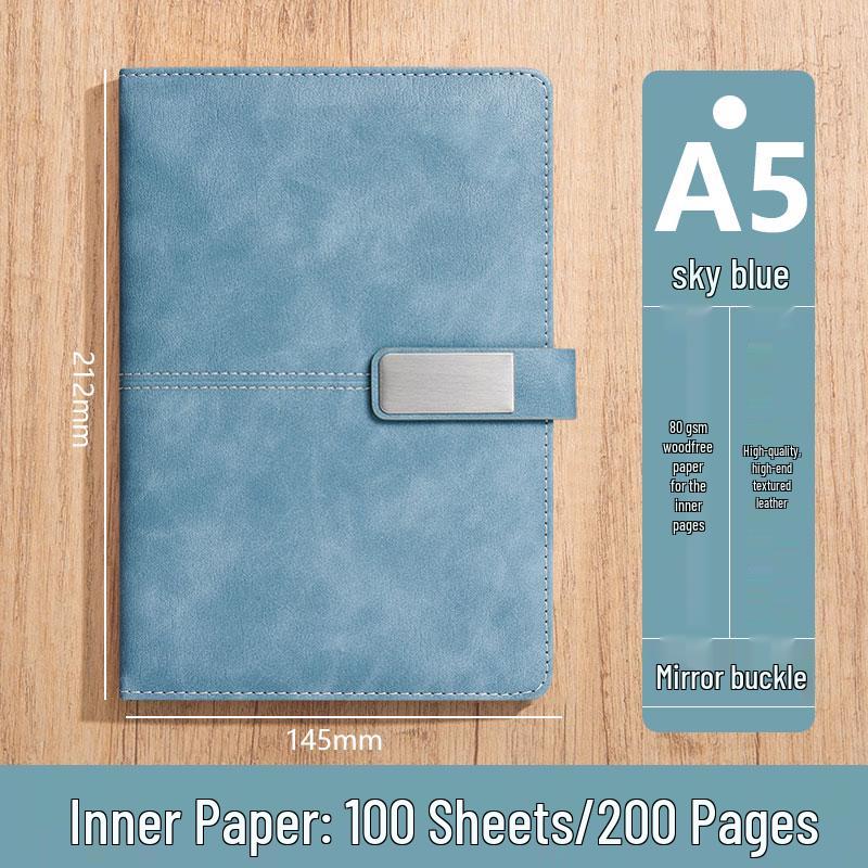 Personalized A5 Soft Leather Notebooks with Logo Printing: Custom Covers & Pages for Office Use