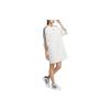 Adidas Originals Oversized Tee Dress Sports Comfortable Loose Three Stripes Round Neck Short Sleeve Dress Women Dresses White JD5773