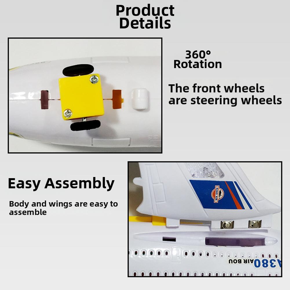 A380 Toy Airplane With Flashing Lights Improves Imaginary And Visual Abilities Birthday Present For Kids
