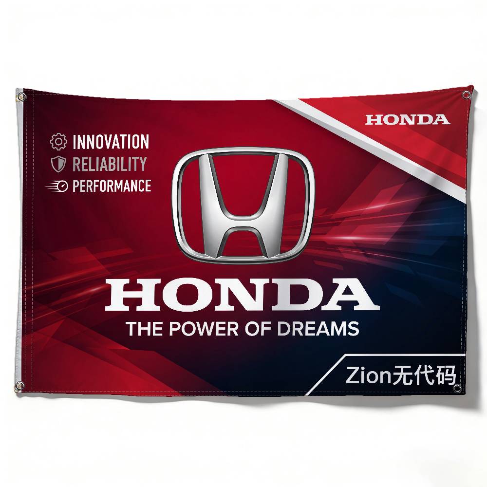 BWG5  FOR HONDA RACING Decorative Flag High Quality Polyester Fade Resistant Machine Washable Indoor Outdoor Hanging Banner