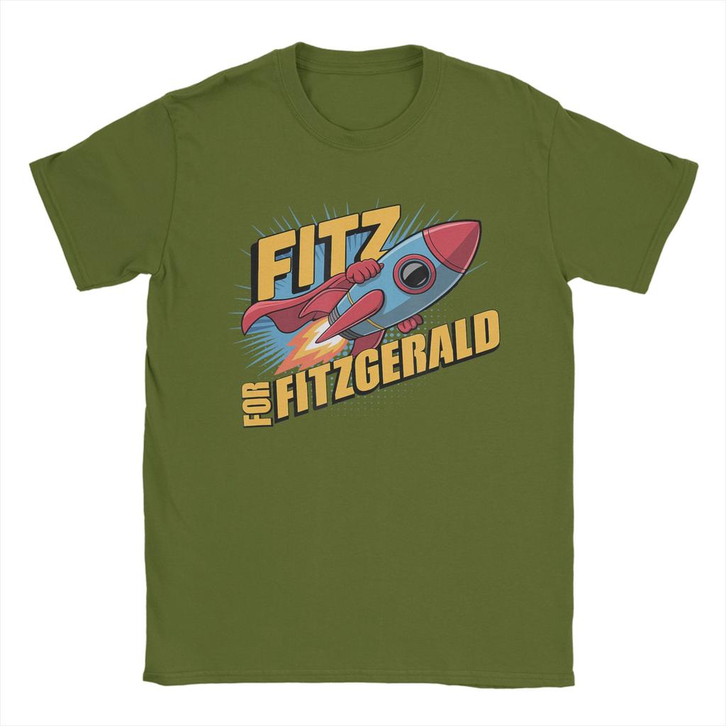 Streetwear T Shirt Summer Fitz for Fitzgerald Rocketship Trending T Shirts Cotton Tee Shirt for Unisex Short Sleeve Clothing