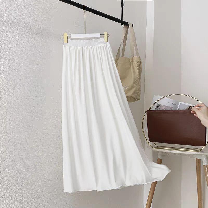 European and American Hanfu Petticoat: Women's Anti-Exposure Long Half Skirt with Qi Waist and Mamian Design Lining