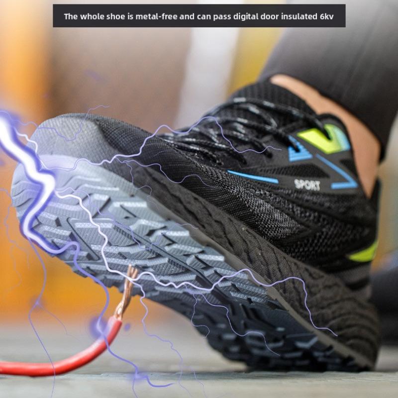 Plastic Toe Safety Boots Industry Anti Smash Shoe Lightweight Comfortable Safety Shoes Puncture Proof Durable Sneakers for Work