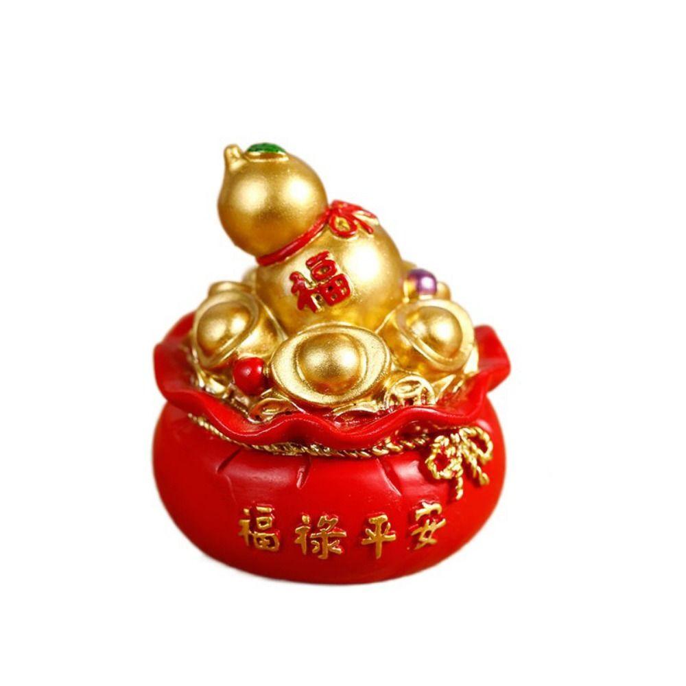 

Декоративный ландшафтный орнамент с изображением удачи, безделушки из смолы, миниатюры для машин, сумка для денег на удачу, Новый год D