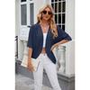 Summer Women's Cardigan, New Solid Color Medium Sleeve Cardigan, Knitted Cardigan Jacket, Air Conditioning Shirt