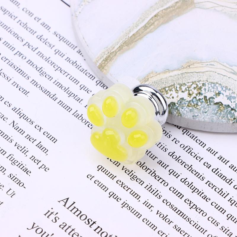 

Glow-In-The-Dark Cat Claw Toilet Press Button Long Nail Protector For Women Toilet Bath Room Water Press Flush Button рожевий