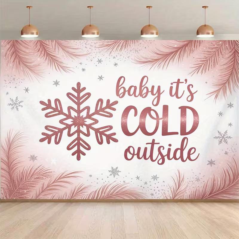 2D Pastel Winter Neutral Baby Shower Newborn Photography Background Cloth