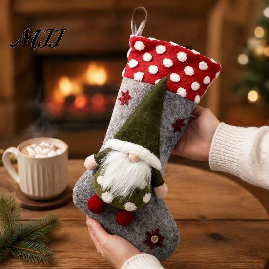 Seasonal Home Decor Supplies Christmas Stocking, 18.5 Inch Nordic Gnome Large Felt Stockings, Holiday Hanging Gift Bags Fireplace Decoration for Home,