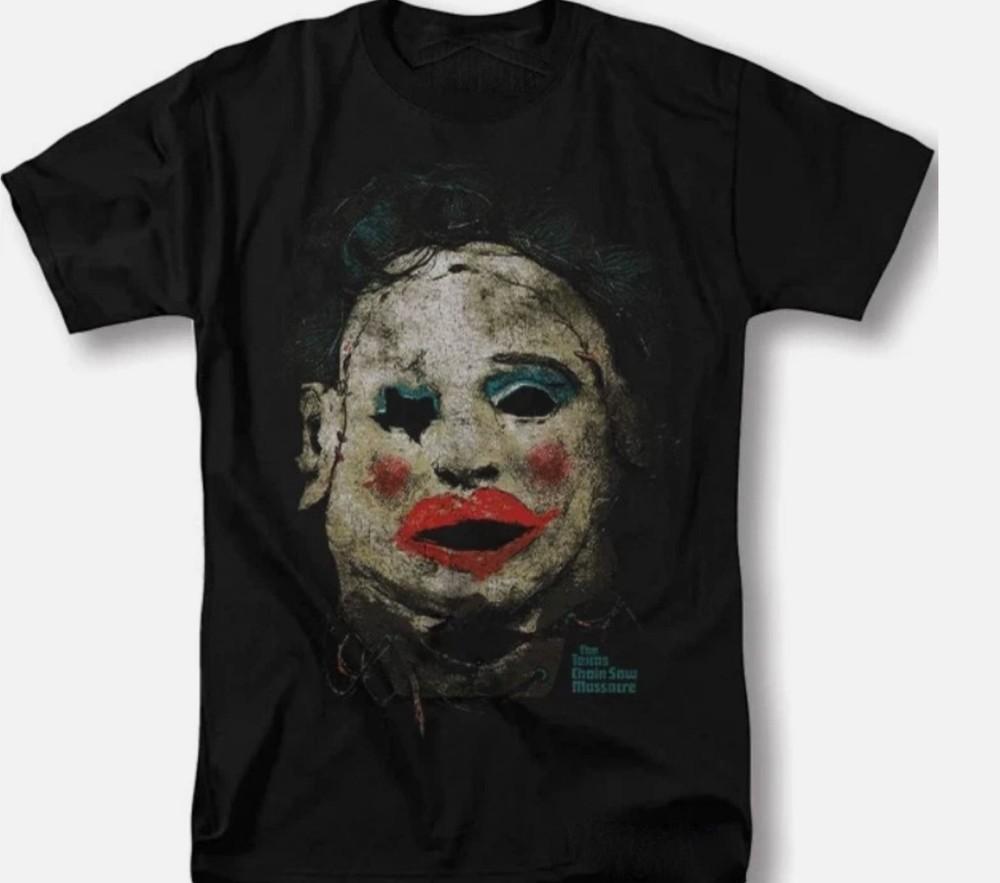 

Техасская резня бензопилой Кожаное лицо Футболка фильм ужасов винтажная графическая футболка M