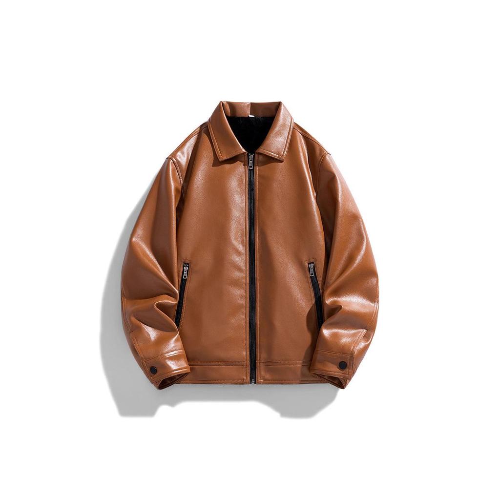 Men's PU Leather Motorcycle Jacket - Spring & Autumn Casual Style