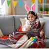 Anime Hu Tao Flannel Blanket - Genshin Impact Four-Season ACG Themed Nap Throw