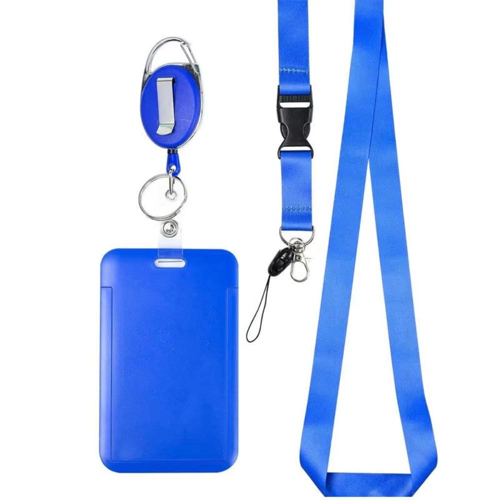 Neck Hanging Retractable ID Badge Holder with Breakaway Lanyard Access Control Set  Office Use