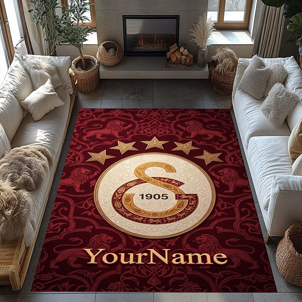 Galatasaray Personalized Name Floor Rug Office Rug Suitable For Outdoor Dormitory Kitchen Hallway Antislip Carpet Anime Office Decor Spiritual Gift