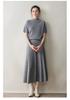 Women's Casual Half-High Collar Knit Cashmere Sweater Vest - Simple, Versatile, Comfortable Pullover, Short Sleeve