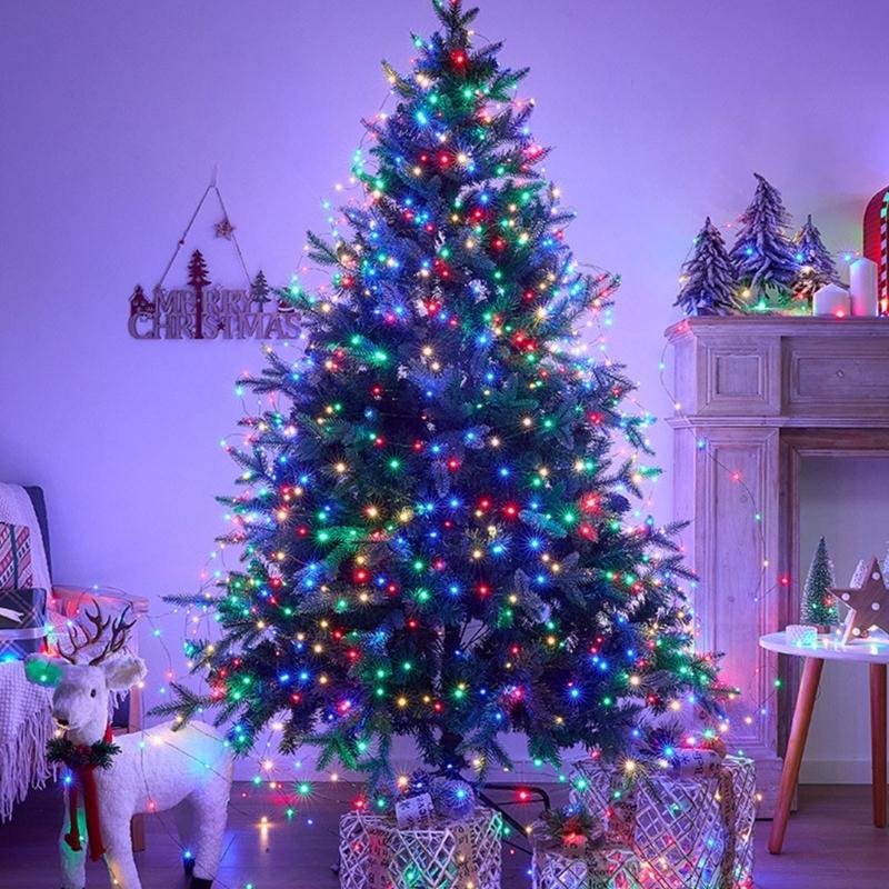 Impermeable Flexible LED Bronze Wire String Radiances For Christmas Tree Decoration Inside Multiple Manner