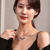 Wings Rhinestones Pendant Adjustable Clavicle Chain Choker Korean Neck Jewelry Woman Necklaces
