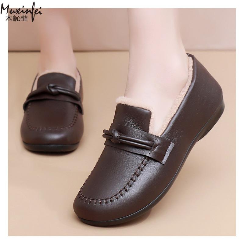 Winter Women's Cotton Boots New Anti Slip Waterproof Cotton Shoes Fashionable Versatile Casual Lefu Cotton Shoes