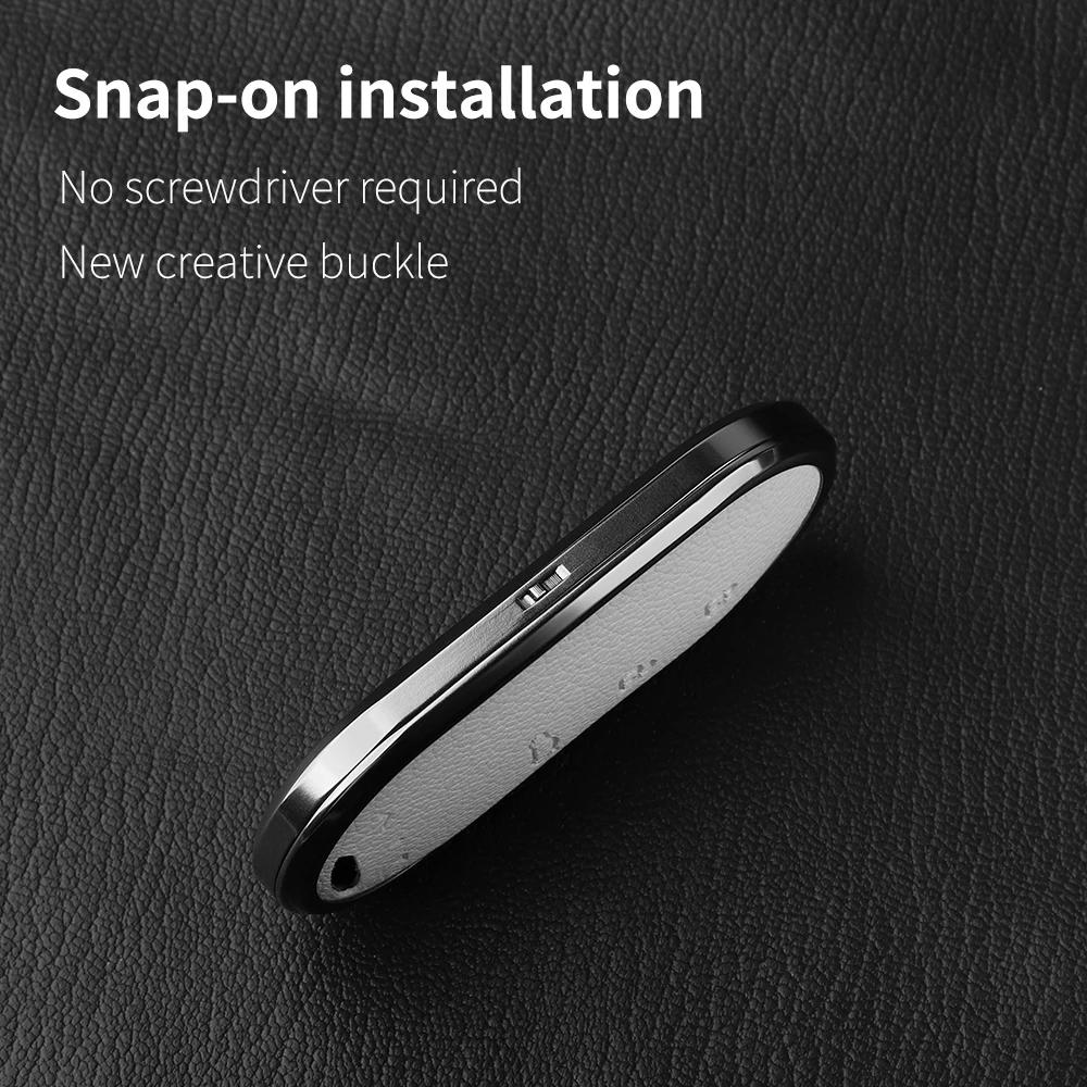 Aluminum Alloy Goatskin Car Key Case Cover For Huawei Aito M5 M7 Car Key Case Protect Fob