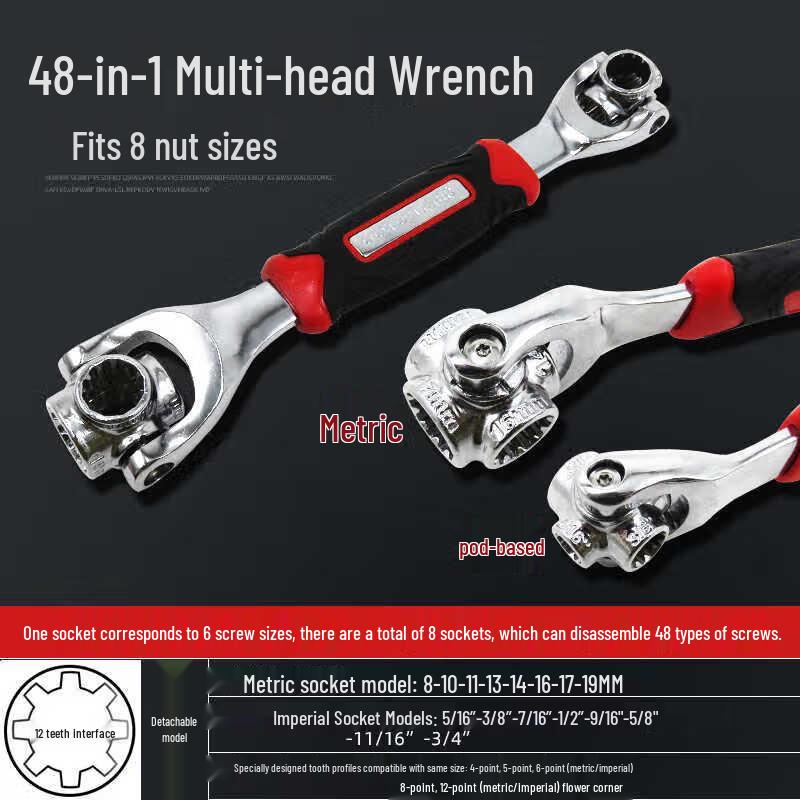 48-in-1 Magnetic Universal Wrench 2-Pack