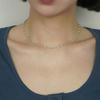 LAYOVV [Silver925] Ribbon Hook Choker Necklace