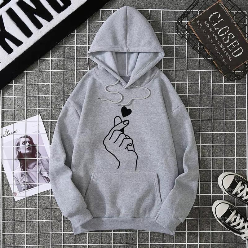 2025 Winter New Women's Hoodie High Street Unisex Style Double Pockets Sweatshirts Outerwear Plus-Size Women's Clothing CYXX241