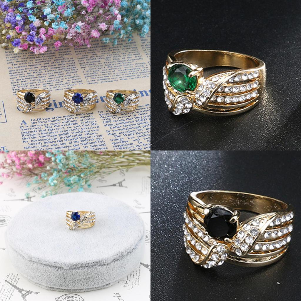 Stunning Fashionable Crystal Ring In [insert Color] For Elegant Lady's Party Jewelry