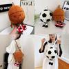 New Fun Sports Football Basketball Plush Toy Shoulder Bag Doll Children's Gift Creative Doll Backpack