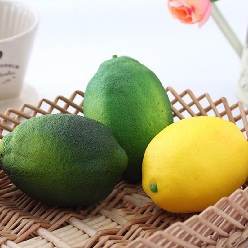1/2/3Pcs Artificial Bubble Lemon Fruit Fake Theater Prop Staging Home Decor Faux Lemons