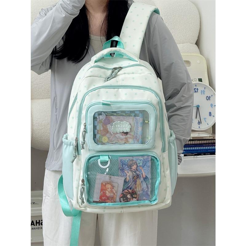 New High-value Fresh and Sweet Dopamine Transparent Bar High School Students Large-capacity Backpack