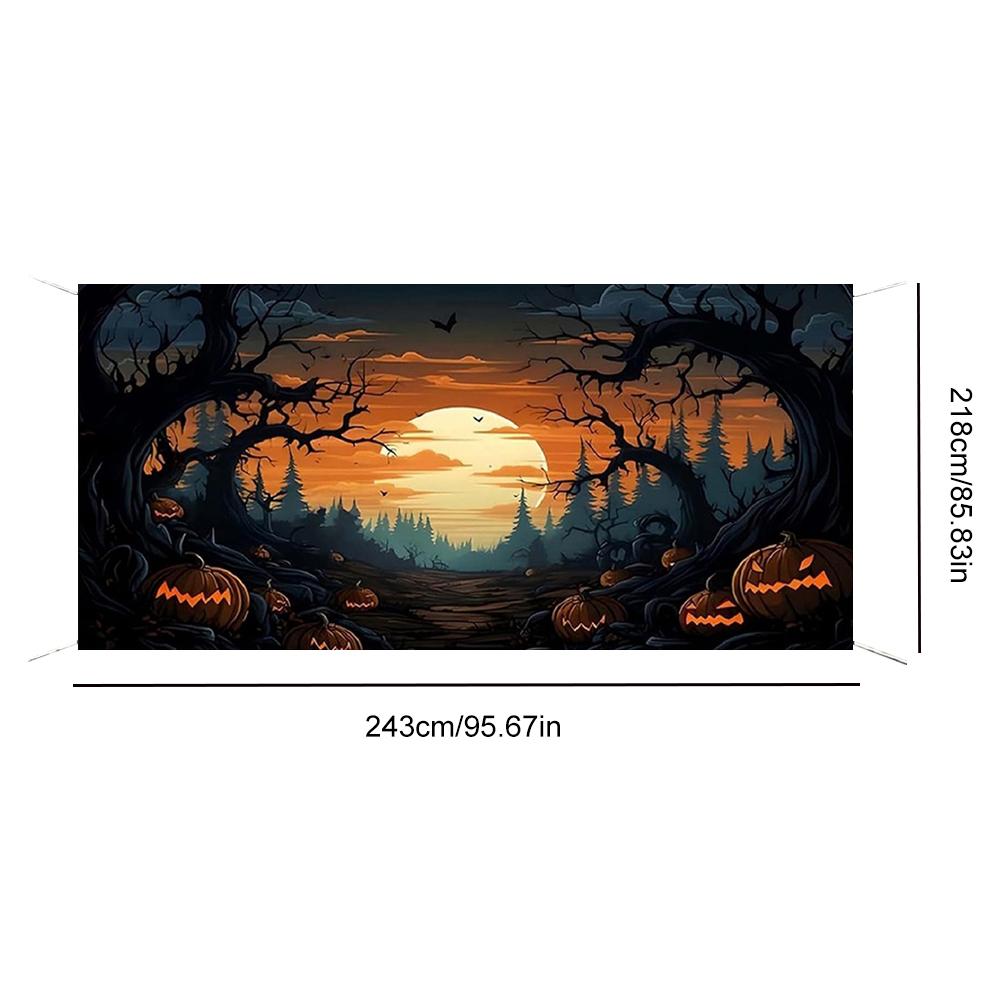 Large Hanging Backdrop Garage Door Cover Halloween Garage Door Decorations Cover Banner Halloween Garage Door Cover Decorations
