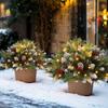 40cm Christmas Tree With LED Lights Home Bedroom Party Decorations Artificial Christmas Tree Decor For Outdoor Garden New Year
